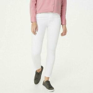 Martha Stewart Knit Denim Ankle Jeans w/ Zipper Detail Sz 8